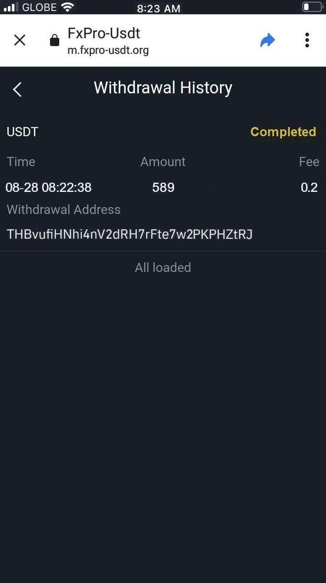 isa_soarez's tweet photo. new day new Earnings Withdrawal From FXPRO-USDT Trading platform!
#FXPROUSDT https://t.co/VLRWbUWCc3