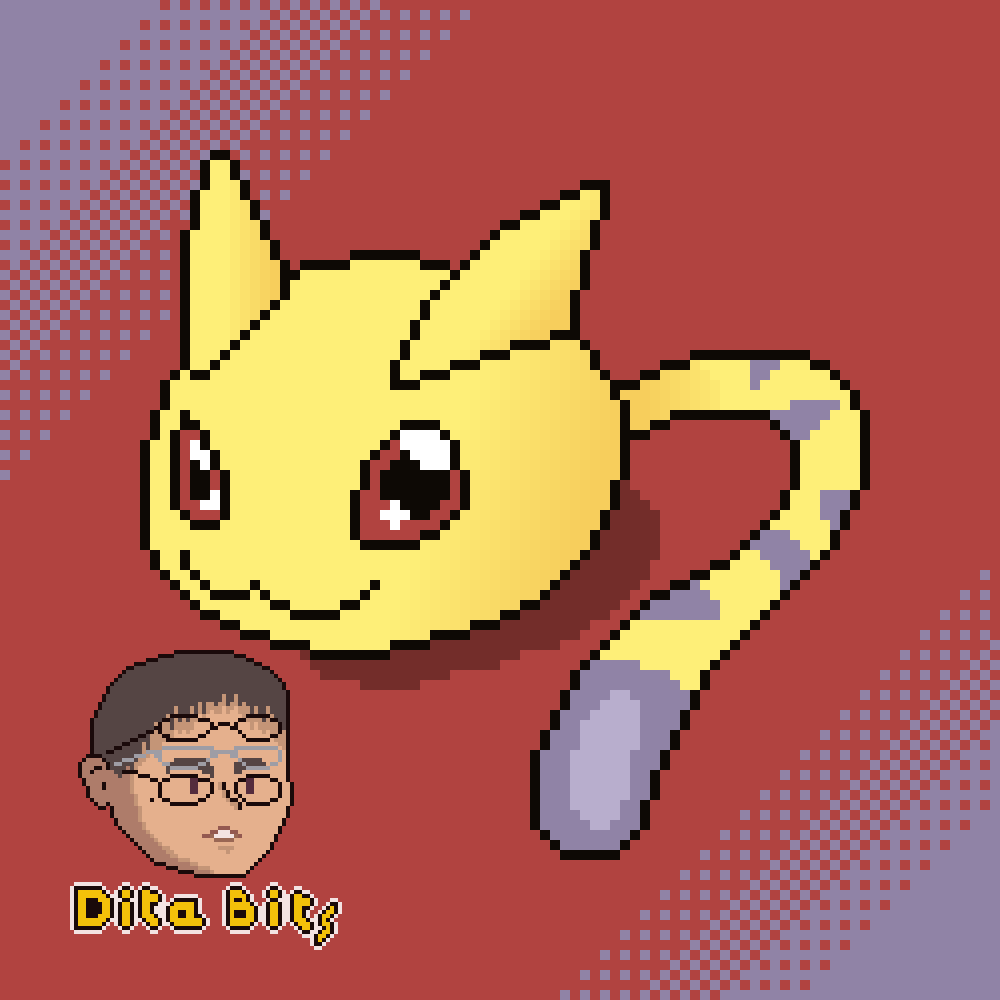 dita_bits's tweet photo. #cat #cute #digimon #Nyaromon #intraining #Baby2 #babyII #pixelart https://t.co/X1RpKb7C9B