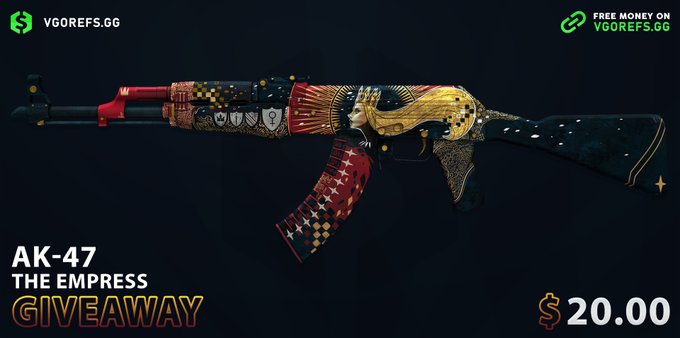 ecneris's tweet photo. 🎁 20,00$ AK-47 | Empress CSGO GIVEAWAY 🎁
(will be send as csgoempire coins)

☑️Follow @ecneris &amp; @CasinoCurd 
🔃 Retweet  

📺Subscribe, Like and Show Proof: 
https://t.co/v194ueAXGP

Picking the winner via twitterpicker in 72 hours!
(31.08.2022) https://t.co/7oorosp6Qc
