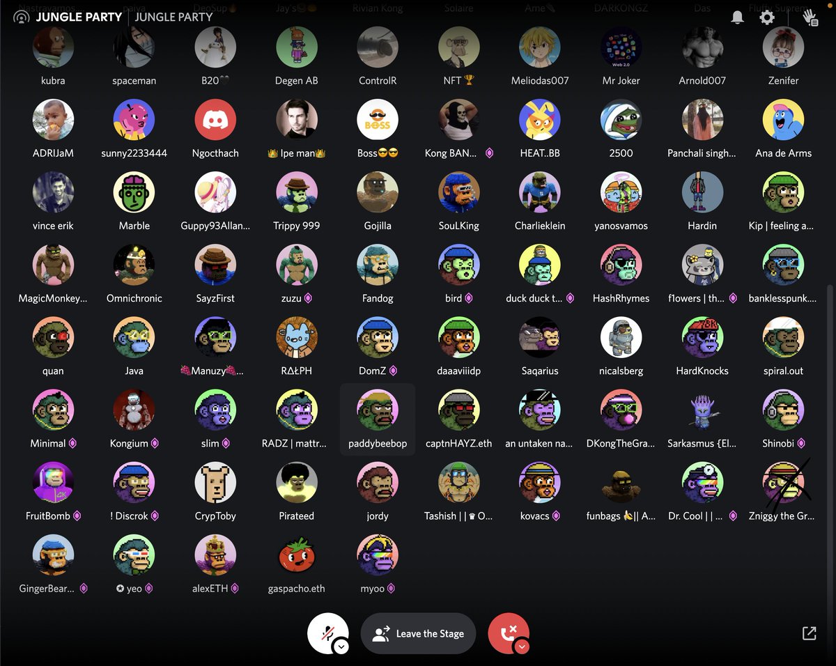 cryptolander's tweet photo. Gm Everyone,
Yesterday @CyberKongz discord party went down a treat.
Shoutout to
@djSavage55 @HenryTheGrape @miilkcat @Zniggy1
@Markman3D @Pirateed @DKongTheGrape, amazing experience for the community, and sharing your stories and perspective of the space.
#moreparties #ooh https://t.co/4ufGUnfGzZ