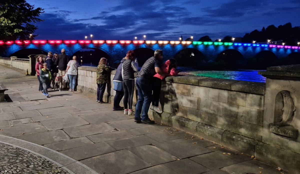 TaysideBatGroup's tweet photo. Perth bat walk last night celebrating #internationalbatnight where Clive the rescue pipistrelle was released and we enjoyed a batty talk from Jean, followed by a walk along the North Inch with zooming pipistrelles and Daubenton's along the River Tay @_BCT_ #lovebats @BatConIntl https://t.co/yEOvgYwusj