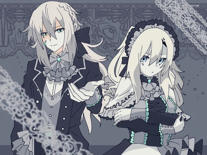 ジククリに執事服、メイド服着て欲しい #ジククリ #FGO #Fate/GrandOrder #ジークフリート(Fate) #クリームヒルト(Fate)  