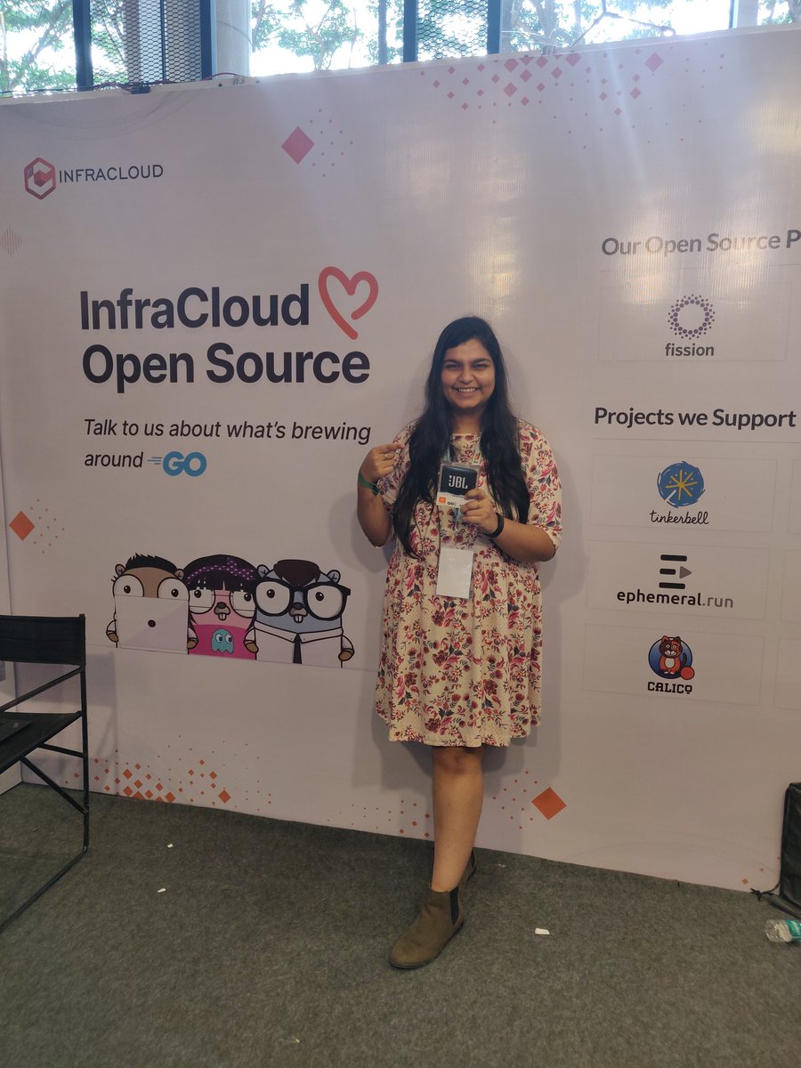 drishtijjain's tweet photo. Won a JBL Bluetooth speaker at #gopherconfindia @GopherConIndia 

@infracloudio 

#technology #go https://t.co/esx0A2L2GI