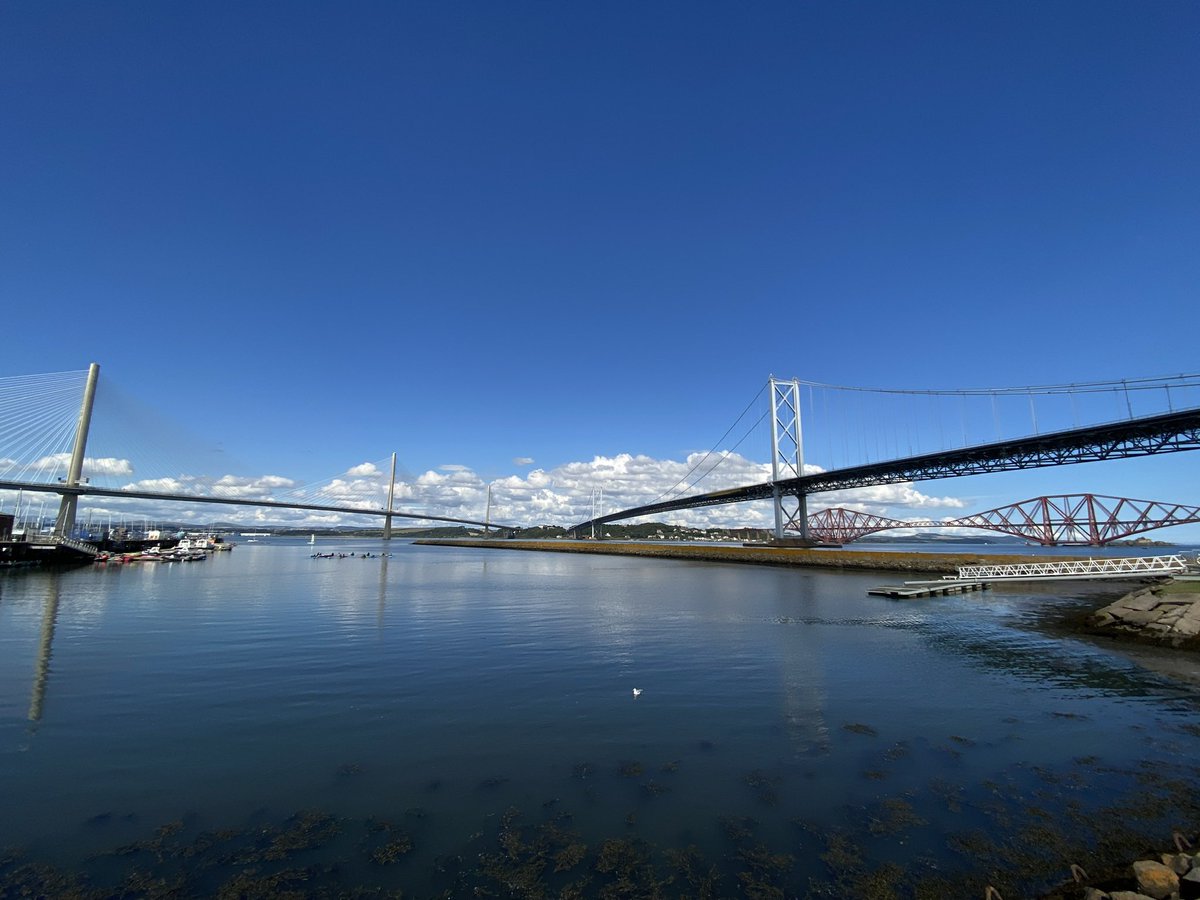ccbigcam's tweet photo. The 3 Forth bridges on a sunshiny day at Port Edgar, South Queensferry 
#DailyPictureTheme #Unedited #ForthBridges #Portedgar #Scotland https://t.co/X4TCOptP0t