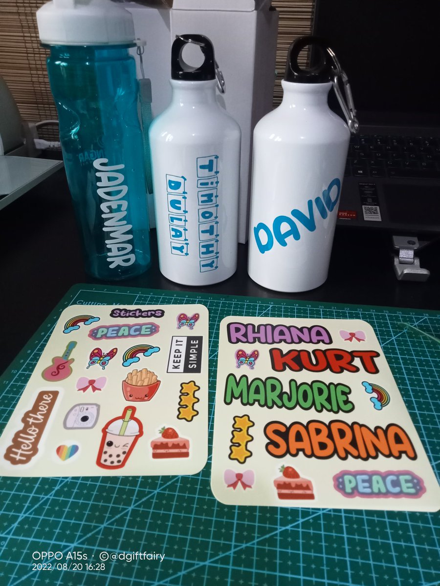 eachelmycorner's tweet photo. vinyl stickers and decal stickers!❤️ ..Thank you to our customers!

#dgiftfairy #Stickers #vinylstickers 
#tumblers #namedecals #printing 
#personalized #giveaways #souvenirs https://t.co/xYm49yoej2