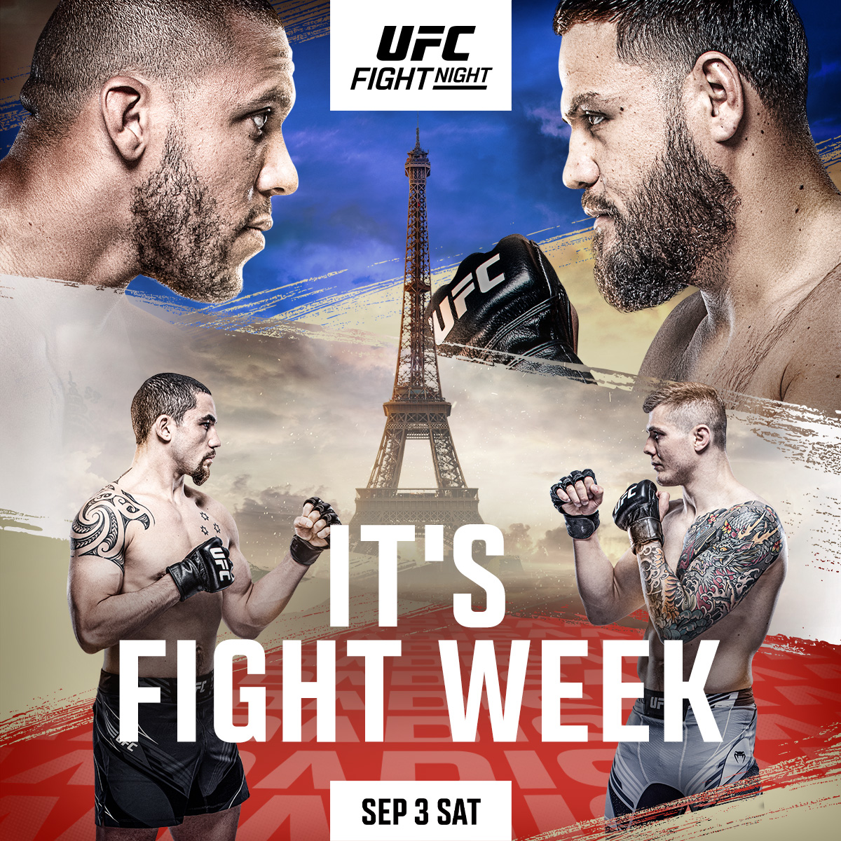 UFCEurope's tweet photo. Bonjour #UFCParis Fight Week!! 🇫🇷 https://t.co/ryyuJnD3DL