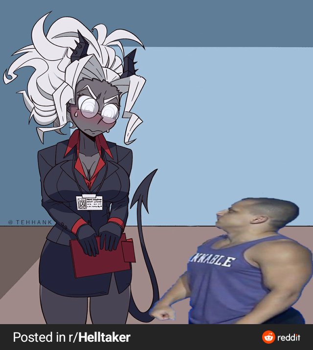 TehHank's tweet photo. No upload for a while since I'm just going to work on my comms and patreon rewards and going to a family bbq today.
Have a meme made by u/Bert-the-dude from Reddit.
#Helltaker #helltakermeme https://t.co/3uLXe8l1HI