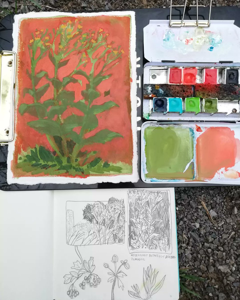 moniquechiam's tweet photo. Another plein air evening in the butterfly garden with Michelle Teitsma @DVSA2010 https://t.co/OujySBAcOl