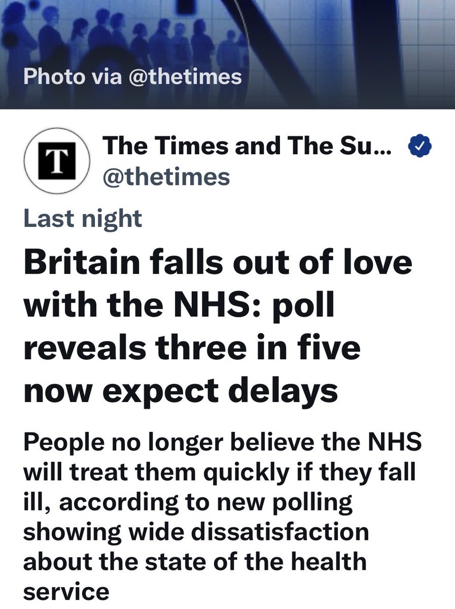 LouiseRawAuthor's tweet photo. This is shocking, irresponsible government propaganda. This is not honest reporting. This is not news.

People are not ‘out of love’ with the NHS because they expect waits- they’re simply acknowledging that the Tories are destroying the service! 

Shame on all involved. https://t.co/md1DgqgIAD