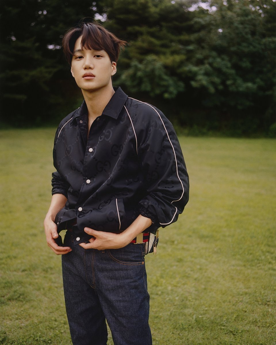 As Summer subtly turns into Fall, Global Brand Ambassador #KAI is featured in a special photo series entitled ‘Gucci Homecoming,’ captured here in a look from the House’s special selection envisioned for Fall festivities.