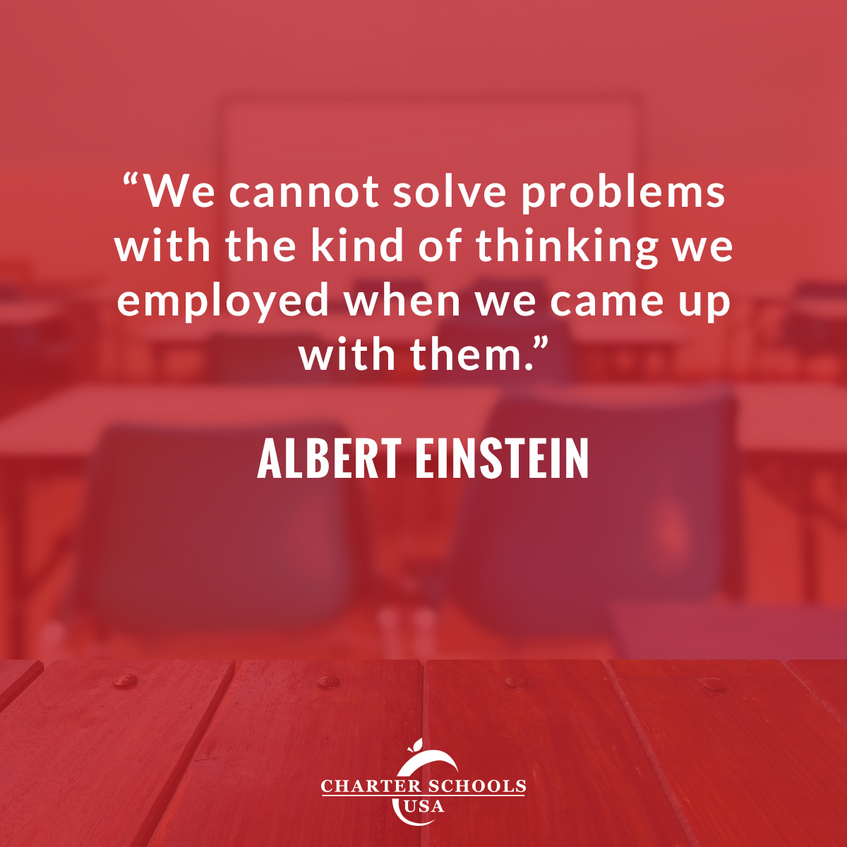 “We cannot solve problems with the kind of thinking we employed when we came up with them.” — Albert Einstein #quote #inspirational #thinking #Einstein #CSUSA https://t.co/MU1RvBXaap