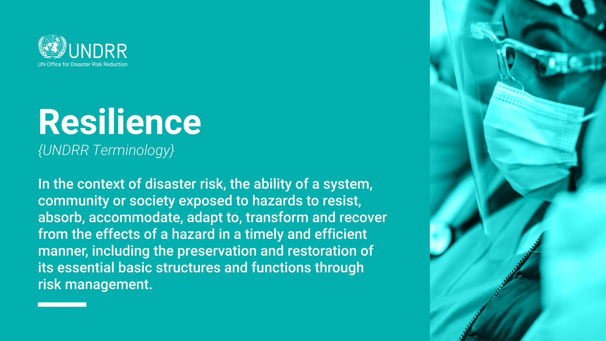 UNDRR's tweet photo. Building disaster resilience not only saves lives but also reduces economic losses. What does resilience mean to you? https://t.co/naUrGvNxFz https://t.co/xcshh4na01