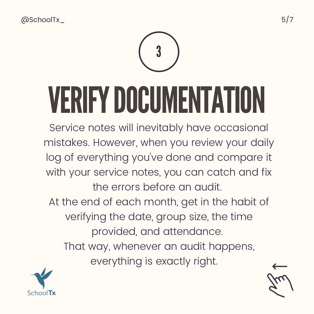 SchoolTx_'s tweet photo. Four tips for an easy school-based audit! Never be unprepared for a review of your work in schools as a related service provider! 
#schoolbasedOT #schoolbasedSLP #OccupationalTherapy #speechandlanguagetherapy #speechtherapy #SpecialEducation https://t.co/5QZDvuHGs1