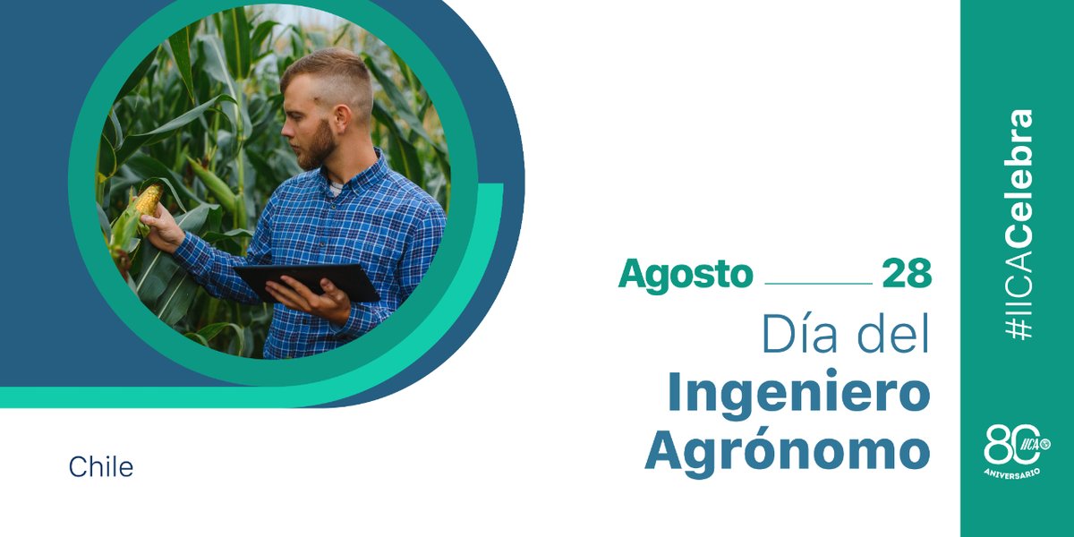 Queremos saludar a los agrónomos de Chile en su día 🇨🇱 Y, además, agradecerles por su trabajo diario para velar por la seguridad alimentaria y el cuidado de los suelos de su país y las Américas 👏
