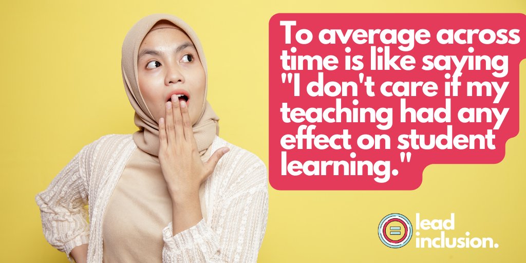 To average grades across time is like saying "I don't care if my teaching had any impact on student learning." #LeadInclusion #SblChat #AtAssessment #EdChat #Tg2Chat