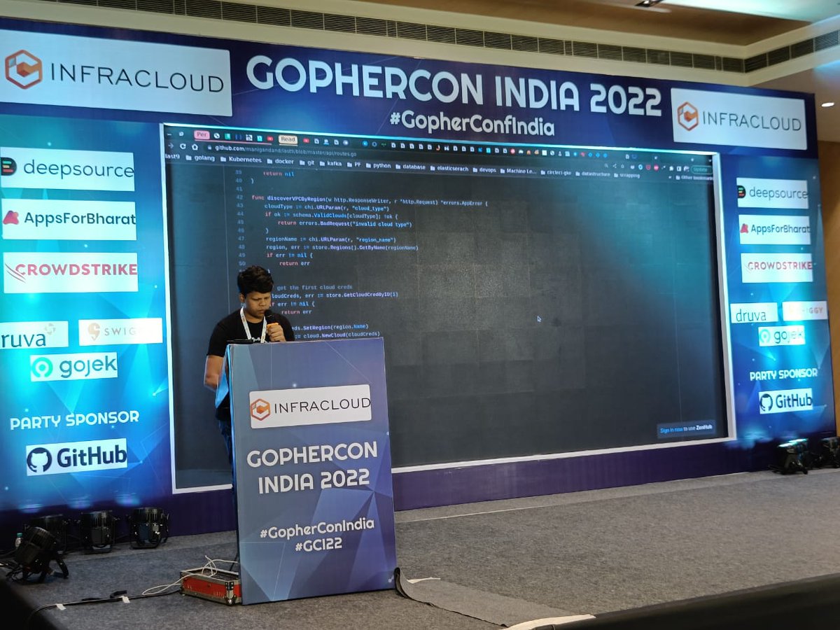 My first ever talk after my college, happened to be at Gophercon India😍 2022. #GopherConIndia #Gophers