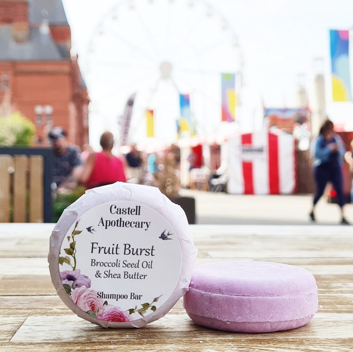 CastellUK's tweet photo. Guess where we are 😀
#Cardiffbay #Craftmark #shampoobars #localmaker #BankHolidayWeekend https://t.co/xgjEA6K5pm