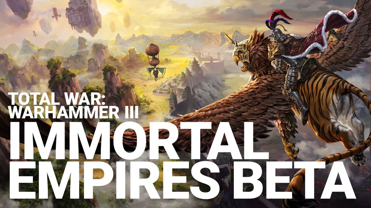TIMWarfare's tweet photo. Questa settimana è uscita la modalità Immmortal Empires per Total War Warhammer 3.
Una nuova campagna sandbox che unisce mappe e  fazioni dei primi due giochi a quella del terzo.
Saranno disponibili per l'acquisto i due nuovi dlc "Champions of Chaos" e "Blood for The Blood God" https://t.co/0ilw2iet4p