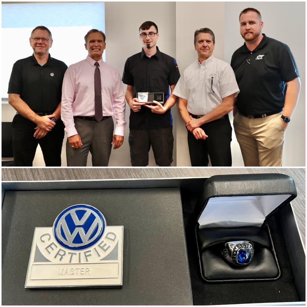 Congrats to our Volkswagen tech, Cody Schmelzer, on his achievement of attaining Master Technician status! 

A VW master tech has gone through over 520hrs of advanced training, finishing 23 instructor led courses in 8 different categories. #byersauto #vw