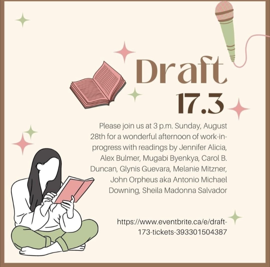 mugabsb's tweet photo. Today's the day! @DraftReadings 17.3! #Sunday #August28th at #3pm EST ๐๐ฟ
Find out more about the #readers and #RSVP for the #VirtualEvent via the @eventbrite link below!
https://t.co/UnQ9ZQnwdS
#ReadingSeries #VirtualPerformances #WorksInProgress https://t.co/m1QT1LmMbw