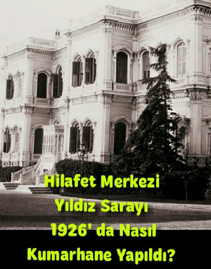 1✓Abdülhamit Han'ın yıllarca devleti yönettiği, devletin ve Hilâfet makamının merkezi #YıldızSarayı'nın 1924'de, Bakanlar Kurulu kararı izni ile kumarhane, dans salonu ve gazinoya çevrilmesine izin çıkmıştı.