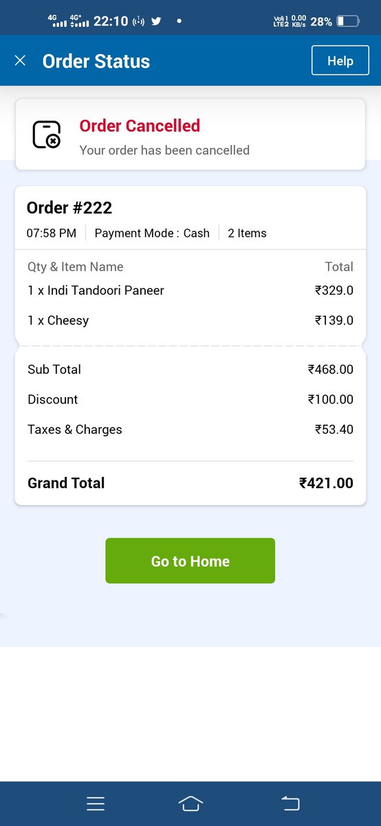 jsinghk1's tweet image. Hello @dominos_india why take orders if you can&apos;t handle them. I ordered at 8pm and till 10pm it was being baked. Then suddenly my order was cancelled without any reason provided.
