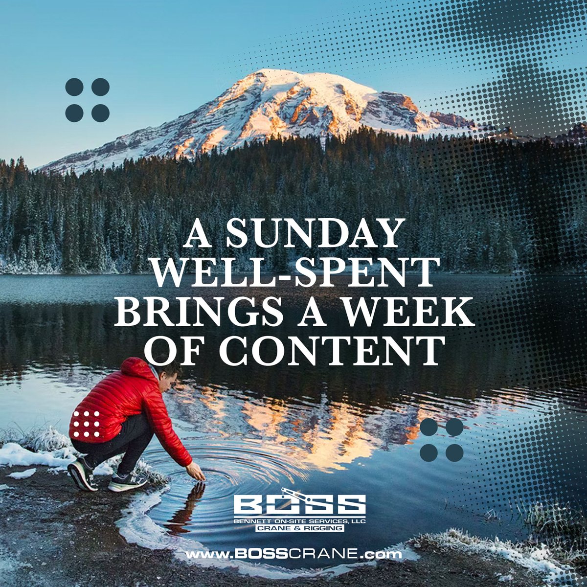 BOSSCraneTX's tweet photo. 🙏"A Sunday well-spent brings a week of content"

#Faith #Cranelife #cranes #GetHOOKEDonBOSS #LikeaBOSS #Faithbased #WomenOwned #BennettFamiliesofCompanies #Riggers #LiftingYouUp #SpiritualSunday https://t.co/9uTA0kjfbG