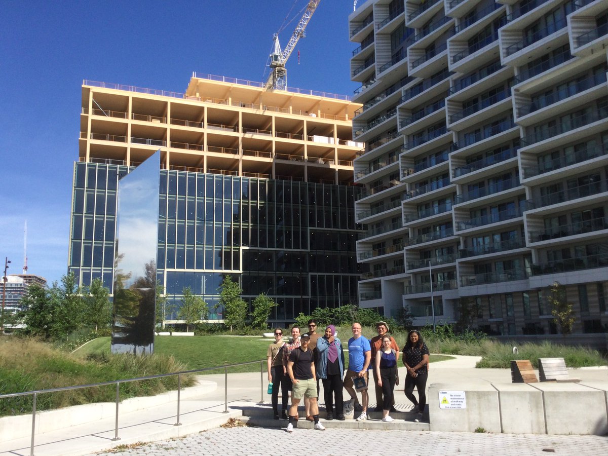 HousingNowTO's tweet photo. 1/ Great morning w/City Council candidate @ausmalik during our volunteers’ #AffordableHousing walking-tour along Queens Quay East visiting @WaterfrontTO #EastBayside neighbourhood, talking about #AffordableRental, #HousingLottery, City Planning approvals & Construction-Costs… https://t.co/Fcct9CC7kh