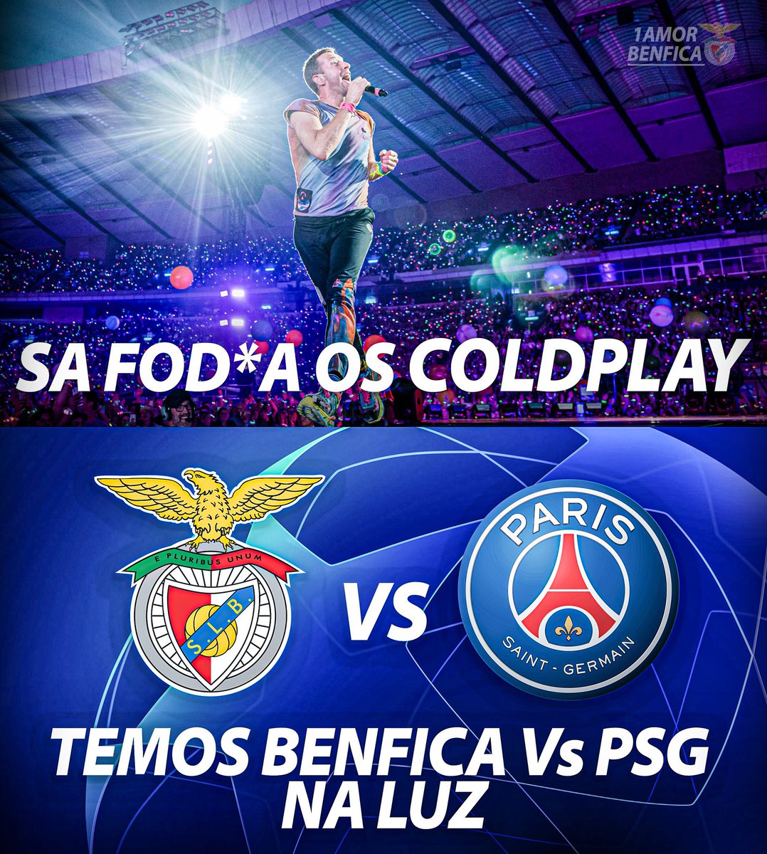 O que interessa os ColdPlay se vamos ter Messi a chorar na Luz 🦅😍