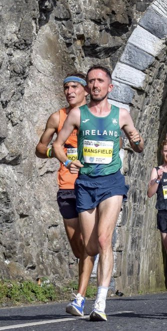 Superb 1:07:05 for Dave Mansfield representing Ireland on his International debut at the Antrim Coast Half-Marathon. 👏👏👏🇮🇪#AntrimCoastHalf