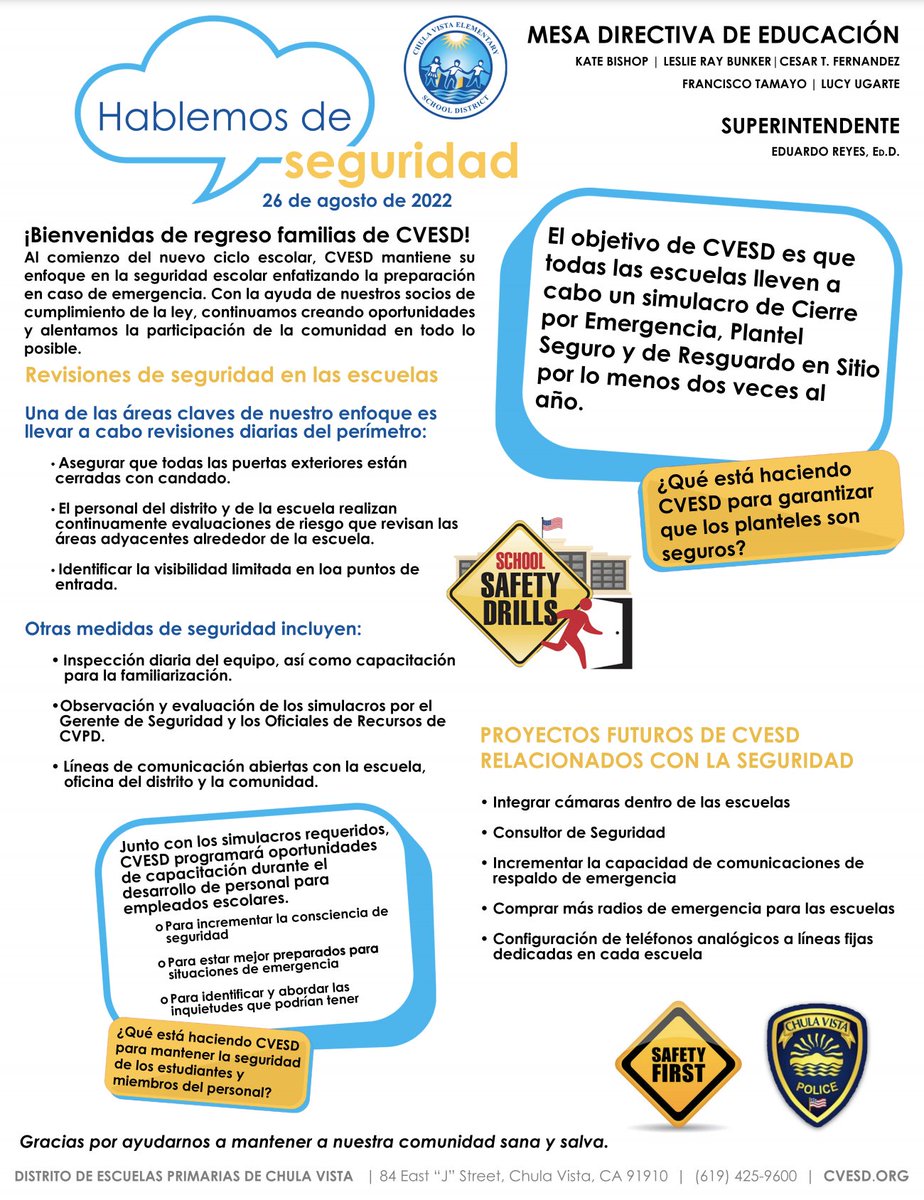 Let's Talk Safety! <a href="/CVESDNews/">CVESD News</a> <a href="/LomaVerdeSchool/">Loma Verde School</a> @
