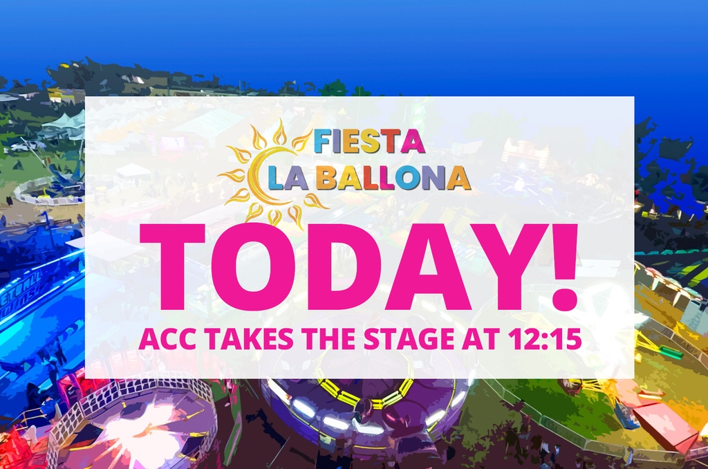 We're taking the stage at Fiesta La Ballona! Come see us perform at 12:15 PM 😎🎵