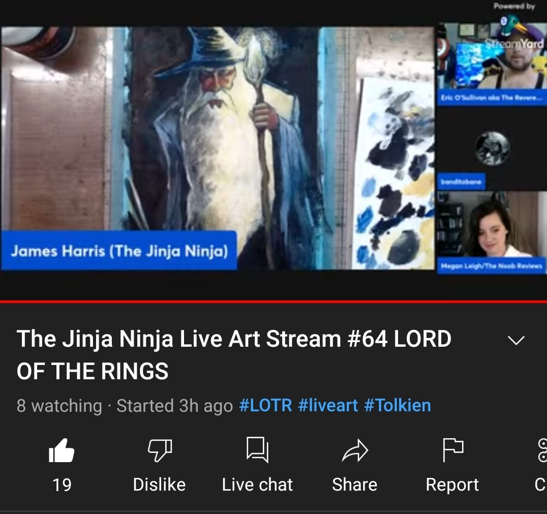 GNinjuh's tweet photo. ๐จ #TheJinjaNinja ๐ผ PRESENTS
๐ดLIVE #ArtStream #0064
#LordOfTheRings! #Gandalf!
๐@Jinja_Ninja_78
@revsully
@banditobane
@meg_an_leigh
#Sketching
#Painting
#ANTEComics
#TheCSFNation
@Makini1990
@MadsMamaBear
@MegatronDarth
@RoseMQueen1
@riotkitty1
https://t.co/cq6BuSfKw1 https://t.co/4JuzTP0bCG