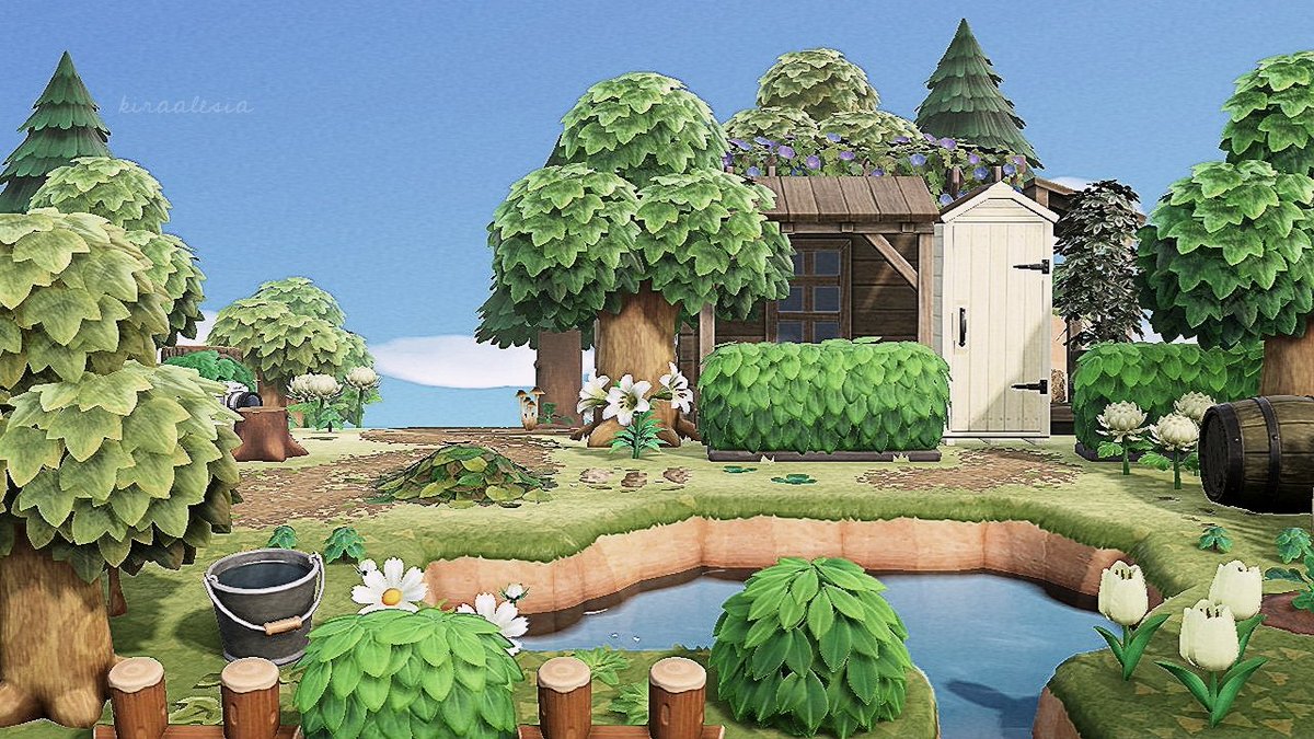 KiraAlesia's tweet photo. Little garden shed 🌿

#acnhdesign https://t.co/ntVdTSTs62