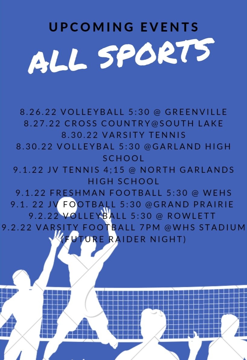 Upcoming spring events... 
#becomeabooster
#allsports