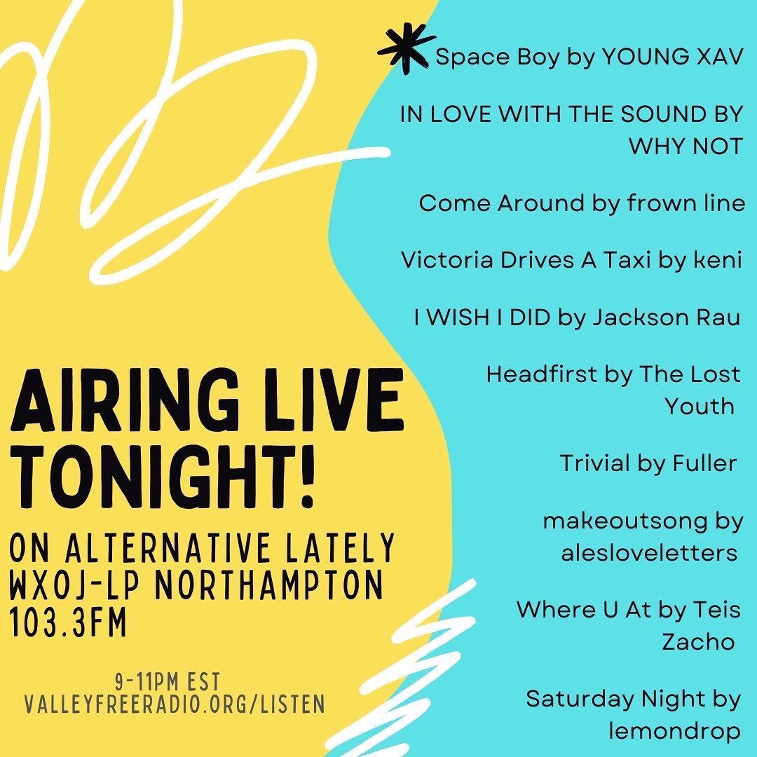 alt_lately's tweet photo. Tonight on Alternative Lately, we’ll be playing tracks by @imyoungxav @lemondropband @WhyNotBandMN and more! Plus our chat with @noahriichardson celebrating the release of his debut album!

Tune in from 9-11pmEST on WXOJ-LP 103.3FM or stream at https://t.co/jH6FmMNEZe! https://t.co/Xv6ISgM61C