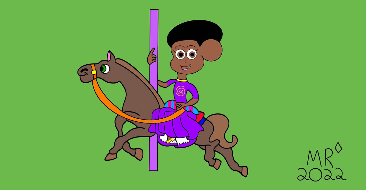 Matthew54105904's tweet photo. Here are part 2 of my set of drawings showing Mattie riding on a carousel ๐๐๐๐ #carouselart #OC #originialcharacter https://t.co/Lv0rZOldlT