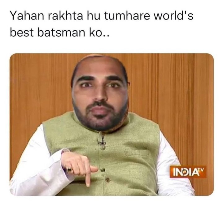 gama_010's tweet photo. #PakVsInd 
L@wde ka best batsman hain. https://t.co/mXh6FN2ymy