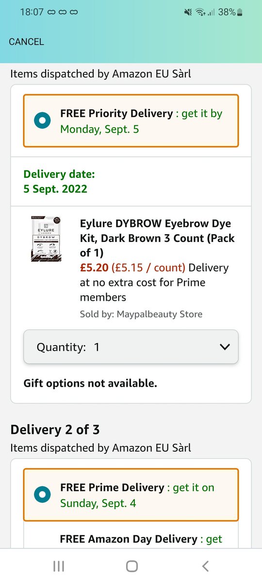 kittporterx's tweet photo. @AmazonHelp why am I paying for prime when what I want won't be delivered for another week?? May aswell cancel prime and go out to the shops 🤦🏻‍♀️are there strikes on this coming week? https://t.co/fGEveWDAjd