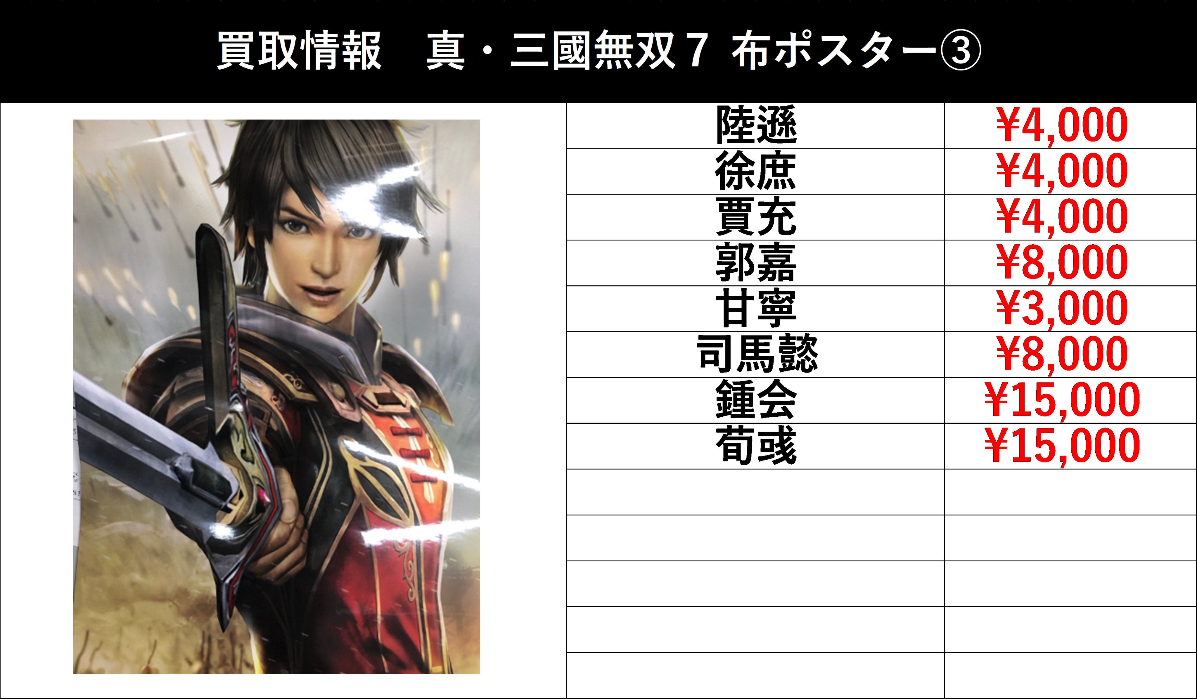 真三國無双7 法正布ポスター