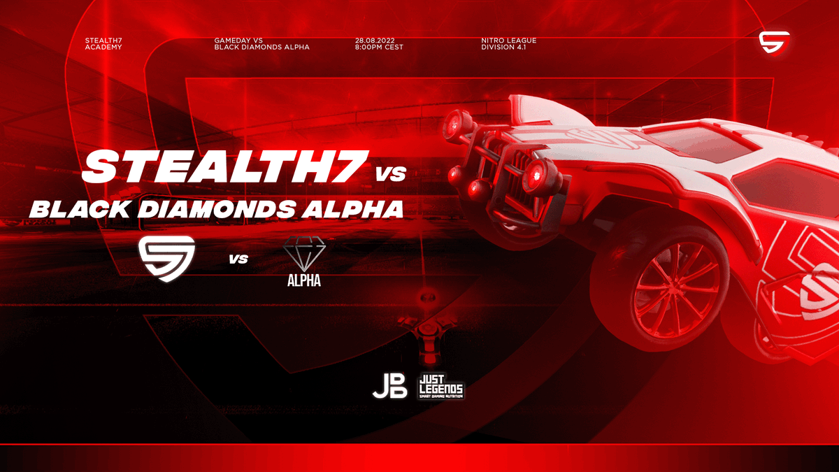 #MATCHDAY

Today 8:00PM CEST, Division 4.1
Stealth7 Academy vs #BlackDiamondsAlpha

📺Watch it live on:
twitch.tv/qwazrl

🇩🇪@QwazRL
🇩🇪<a href="/Anteez2/">Anteez</a>
🇦🇹<a href="/SyreaxZ/">SyreaxZ</a>

#S7BDA #S7 #S7fam #RocketLeague