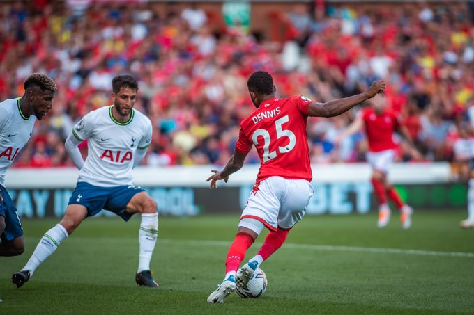 Emmanuel Dennis creates space for an effort at goal.