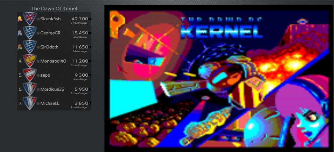 Tetris_Mickael's tweet photo. Amstrad, new score on The Dawn Of Kernel by 🇬🇷 SirOdoth : 11650
#BZHGames, #Amstrad, #CPC, #Amiga, #Atari, #Gamer, #RetroGaming, #RetroGames, #RetroGamer, #RetroGame, #HighScore, #indie, #videogames, #8bit, #scoring, #TheDawnOfKernel
https://t.co/iXbiDU45u7 https://t.co/9AkBOmAyZm