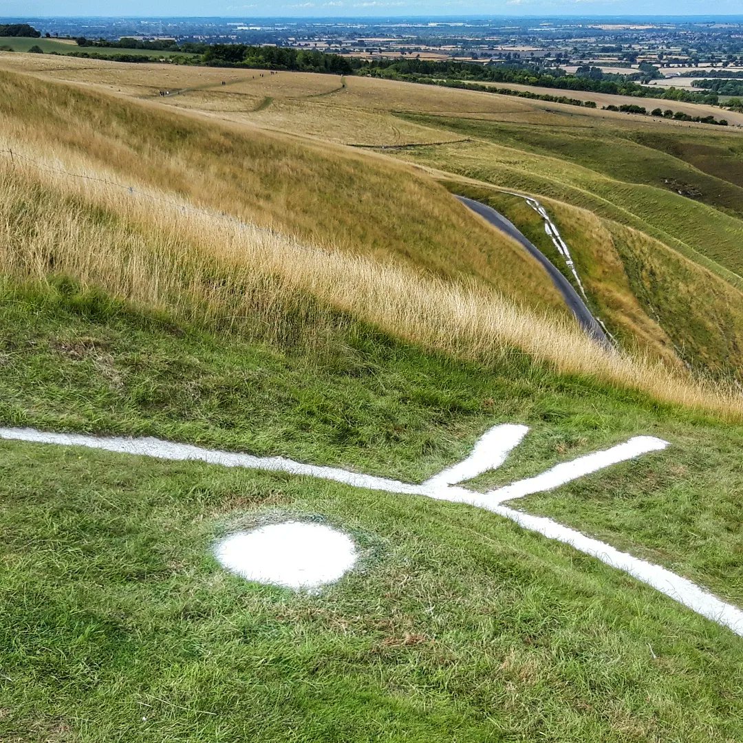 drjimchampion's tweet photo. Annual re-chalking of the White Horse. Chalk and tools provided. https://t.co/xlzIg3GZHg