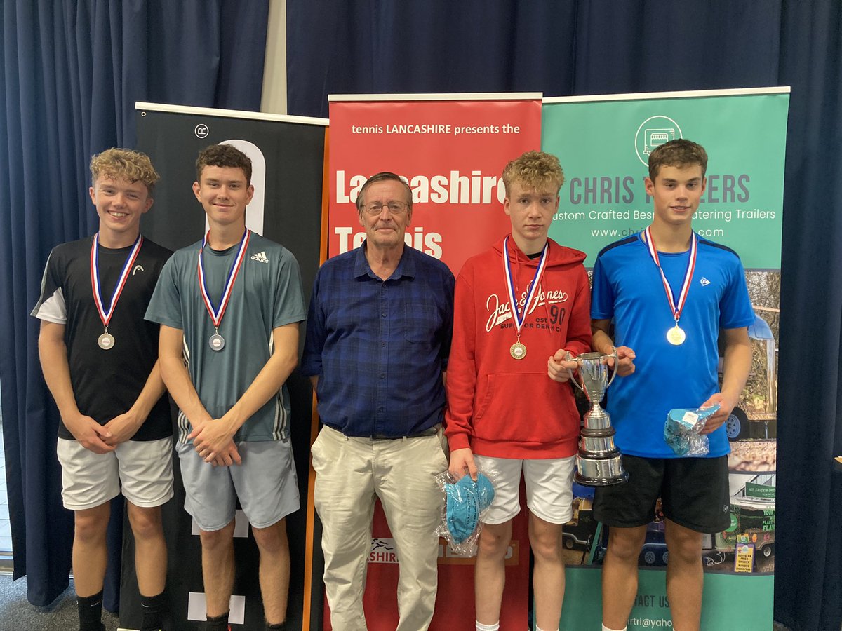 TennisLancs's tweet photo. Our finals winners of the 2022 #LancsTennisChamps are Sam Chadwick and Harry Lumb are the winners of the 18 &amp; Under Boys Doubles #LancsTennisChamps https://t.co/QEN1osoXBf