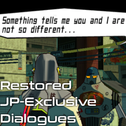 MaximScherbinin's tweet photo. I made JSRF mod that restores special JP dialogues for US version. 
If you're not aware, more characters were meant to have special dialogues for post-game characters, but localization team didn't translate them due to deadlines.
Mod is available for download in JSRF Mod Manager. https://t.co/aRBcz7NSva