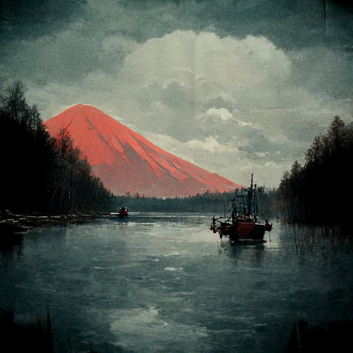 "Landscape #3" AI generative artwork 1664x1664 px