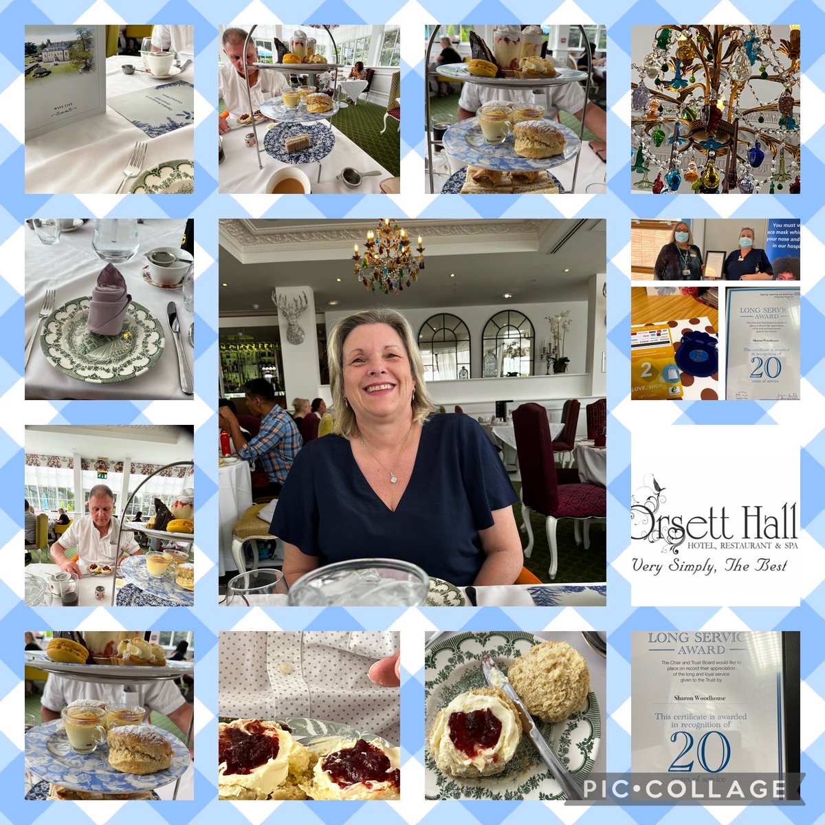 For my 20 years service at queens hospital ,I was given a voucher, which we used to day ,just wanted to say thank you ,will had a lovely afternoon eat cake and drink tea what could be better on a Sunday afternoon ❤️