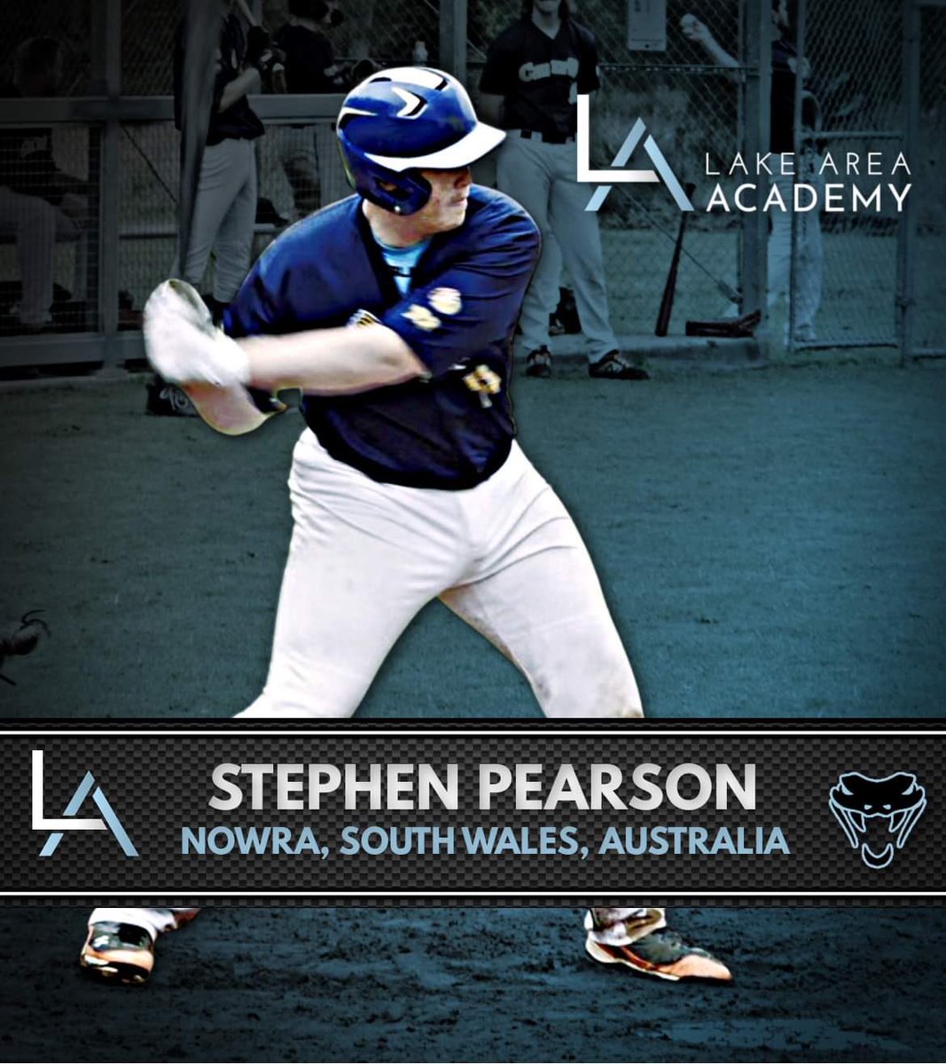 LakeAreaAcademy's tweet image. Coming from the Land Down Under! Please welcome C/IF/RHP @37spearson to the Lake Gang! #GDC #WeAreLA