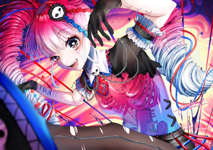 ( '-'  )ホネチャン #illustration  #創作 